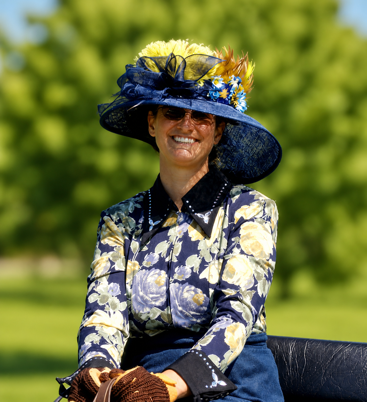 Founder Lindsay in a Carriage